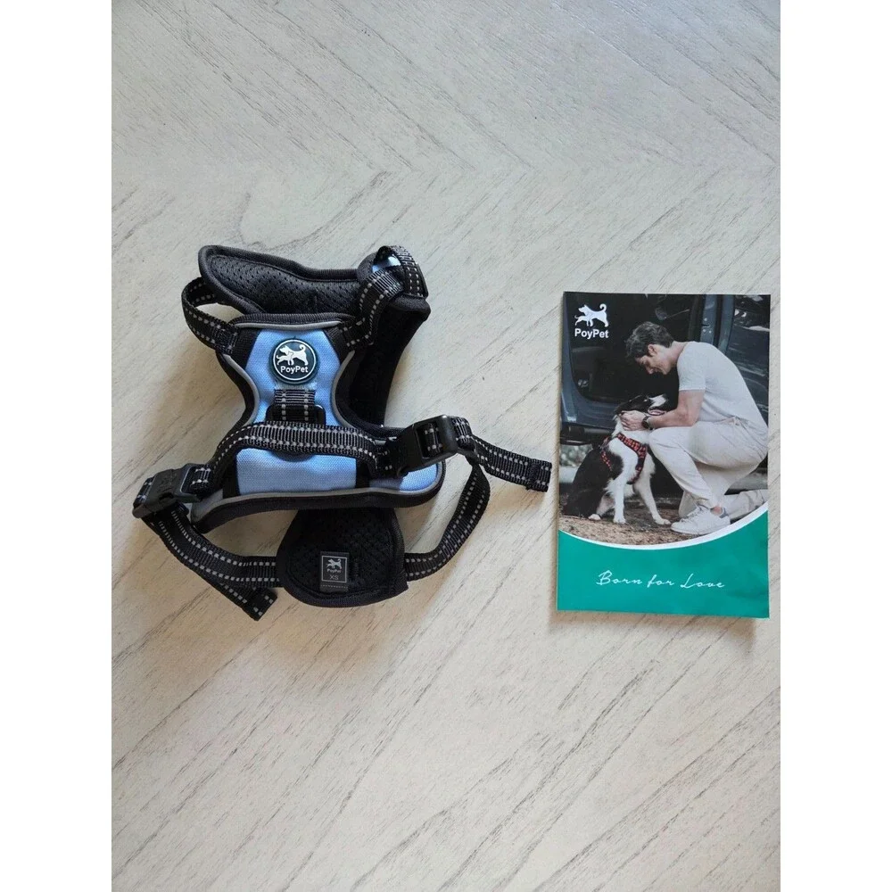 PoyPet No Pull Dog Harness XS, Reflective Vest with Front Clip & Handle